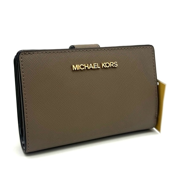 Michael Kors Medium Bifold Zip Chain Wallet Dusk - Picture 1 of 9